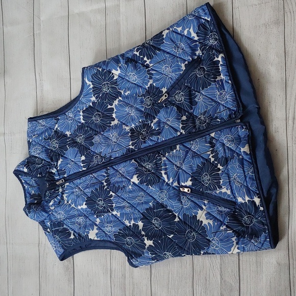 HANNAH FLORAL QUILTED VEST LARGE - Picture 1 of 6